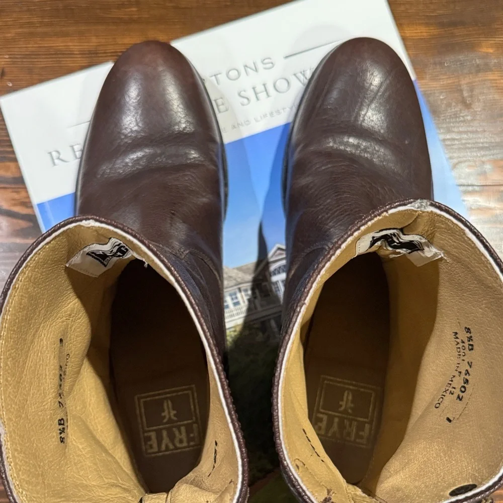 Frye Melissa Dark Brown Ankle Boots - Picture 9 of 11
